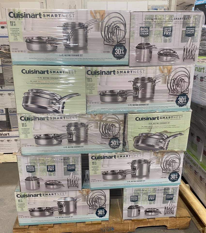 Wholesale cookware set pallets - Bulk kitchen cookware liquidation - Discount pots and pans wholesale